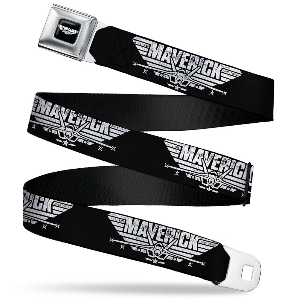 TOP GUN - (公開 40周年 ) - Maverick Fighter Jet Logo Weathered Seatbelt Belt